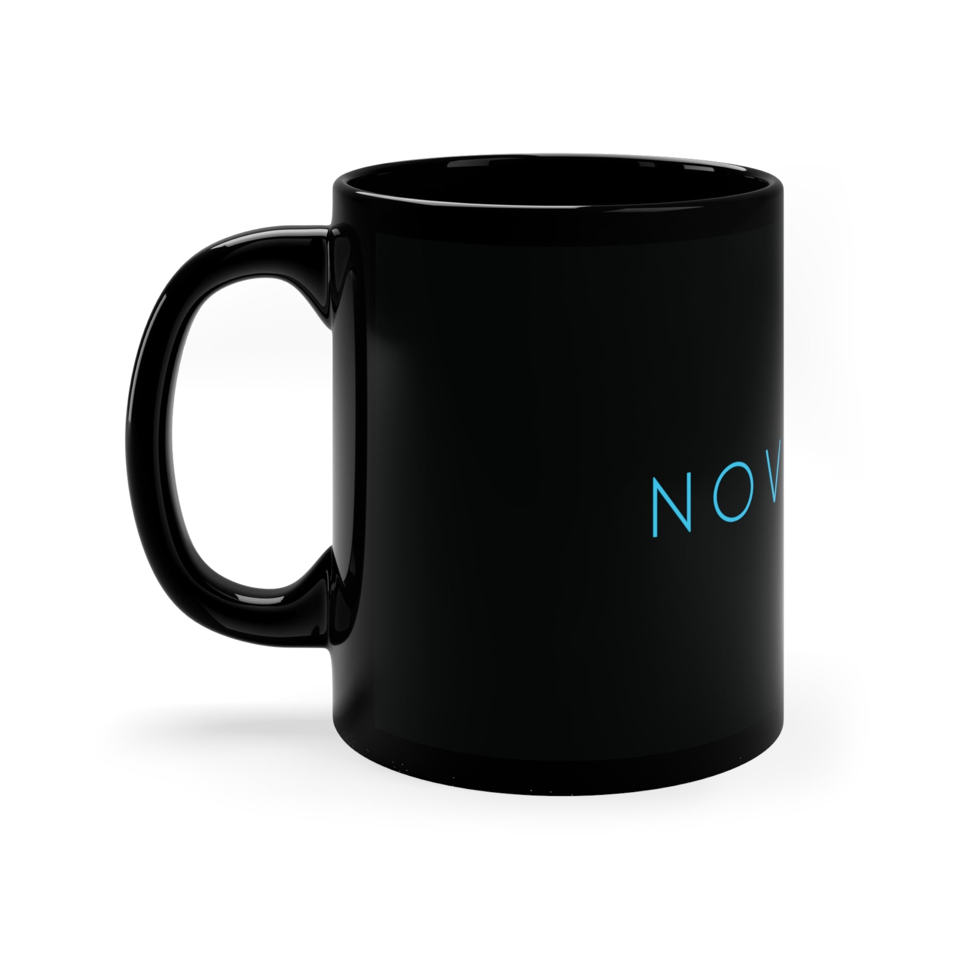 A NOVASEA branded coffee mug.